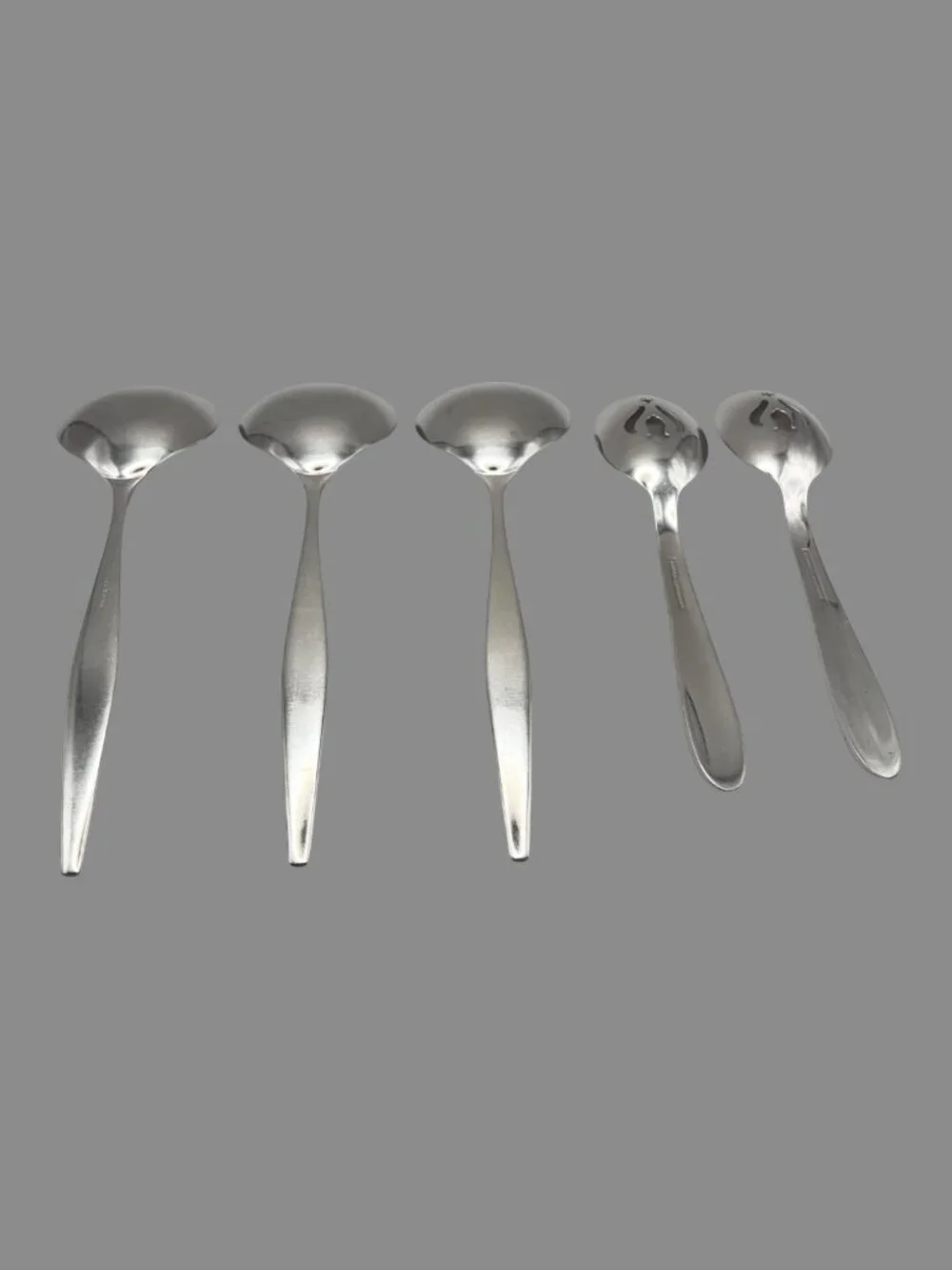 Vintage Stainless Serving Spoon Set International Lauffer 18/8 Japan MCM